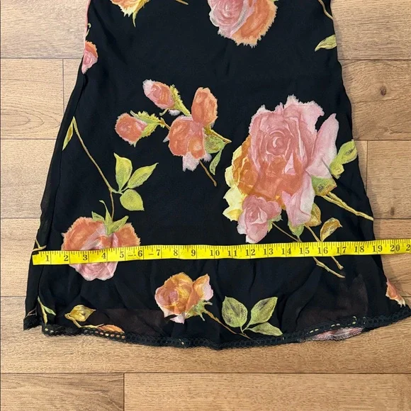 Vintage Betsey Johnson Size Small Dark Floral Mini Dress Dainty Feminine 90’s - Picture 11 of 16